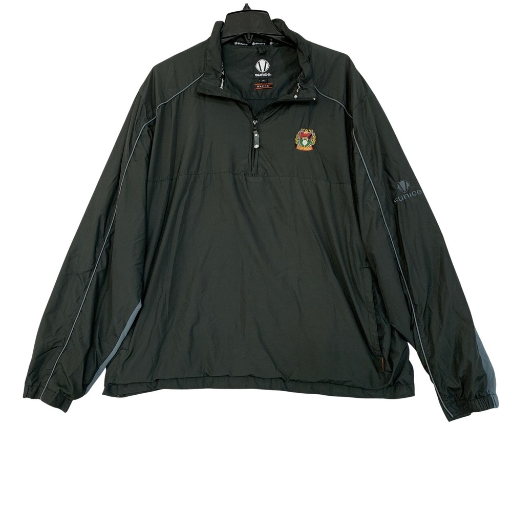 Sunice Men's XL Black Golf Windbreaker Pullover Polyester
